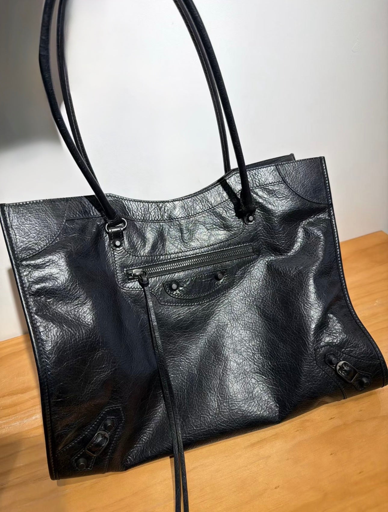 Korea Cow Leather City Tote