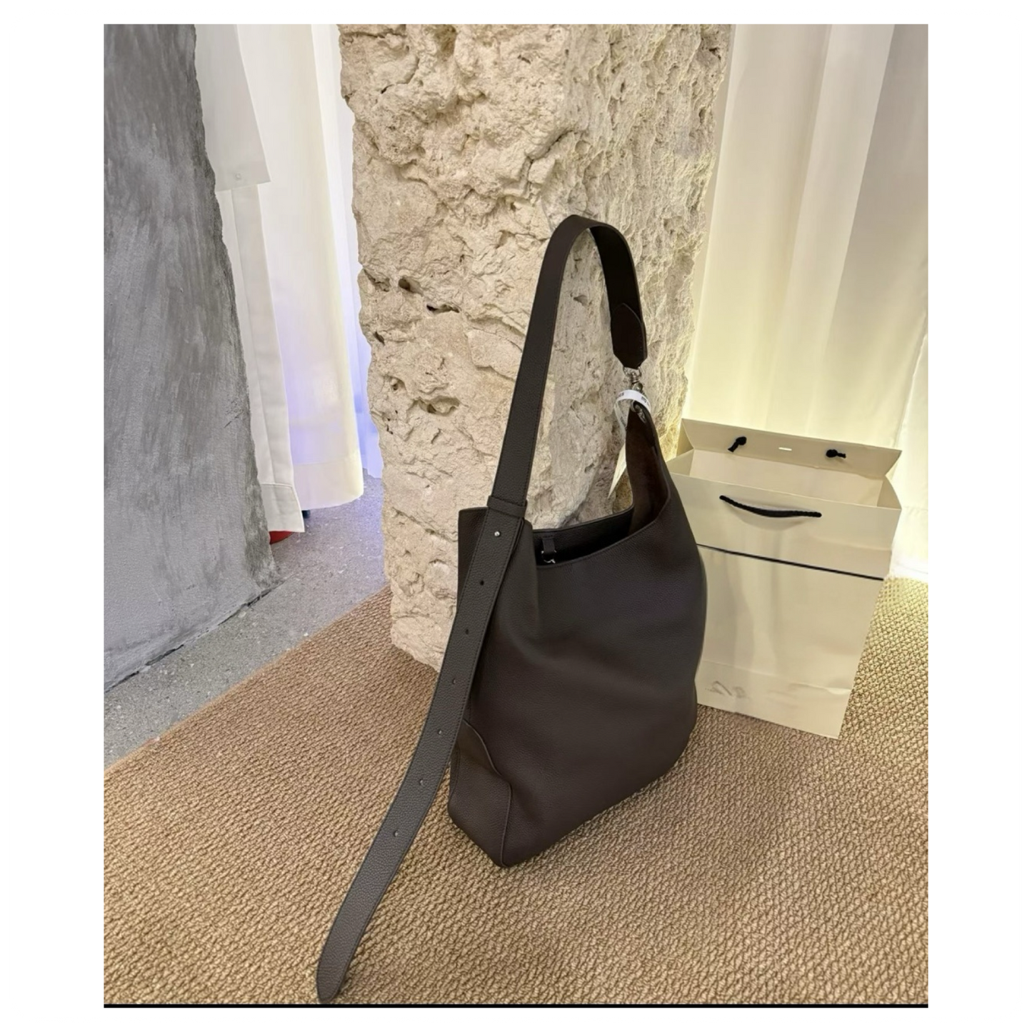 Korea Soft Pebble Leather Hobo