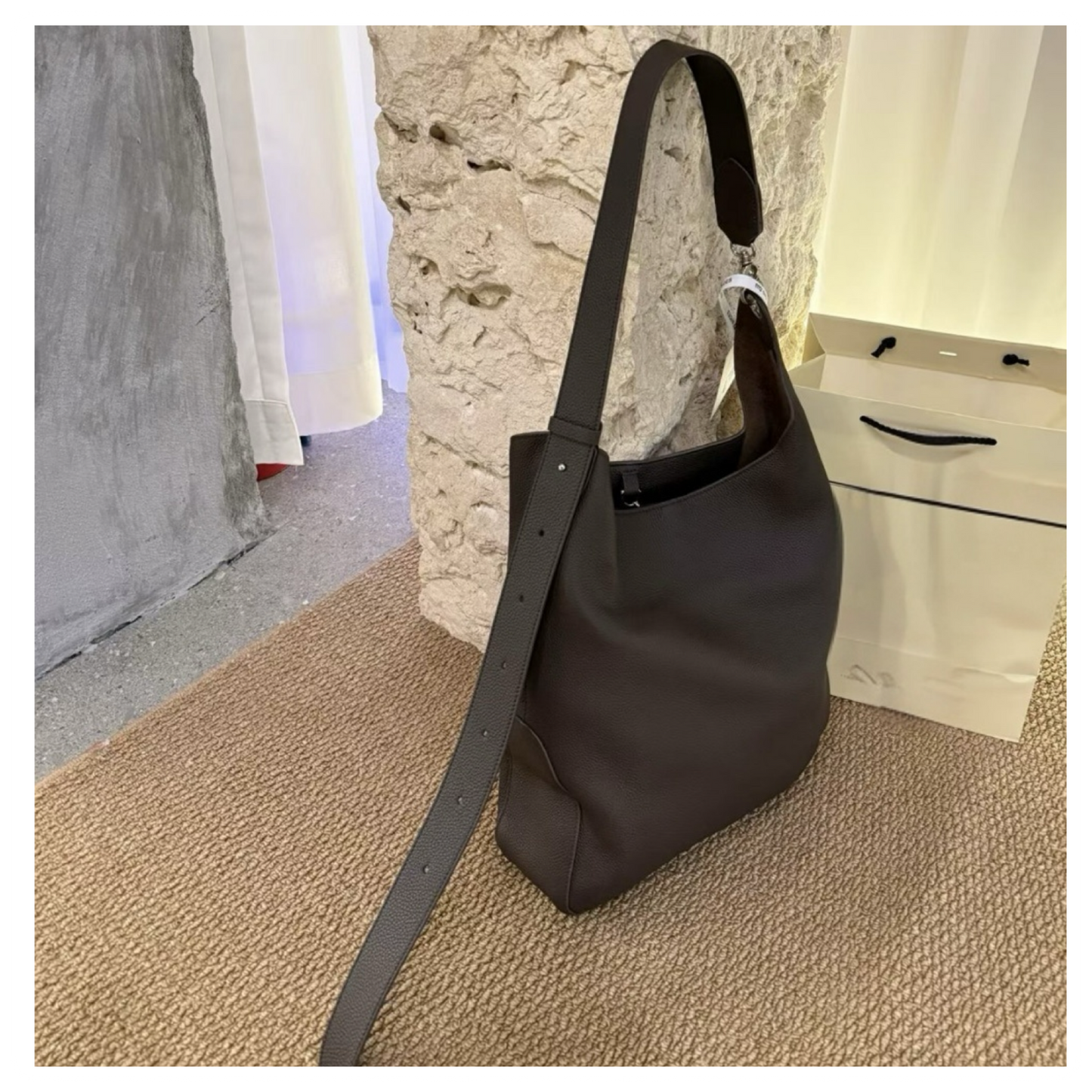 Korea Soft Pebble Leather Hobo
