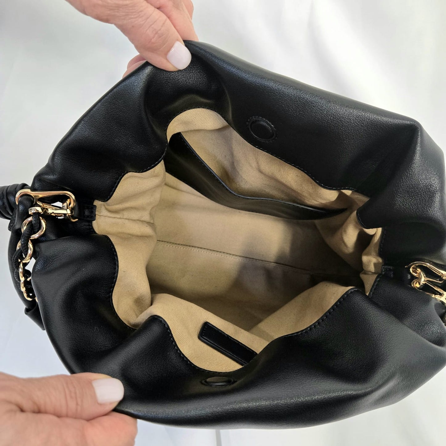 Korea Soft Calf Leather Chain Purse