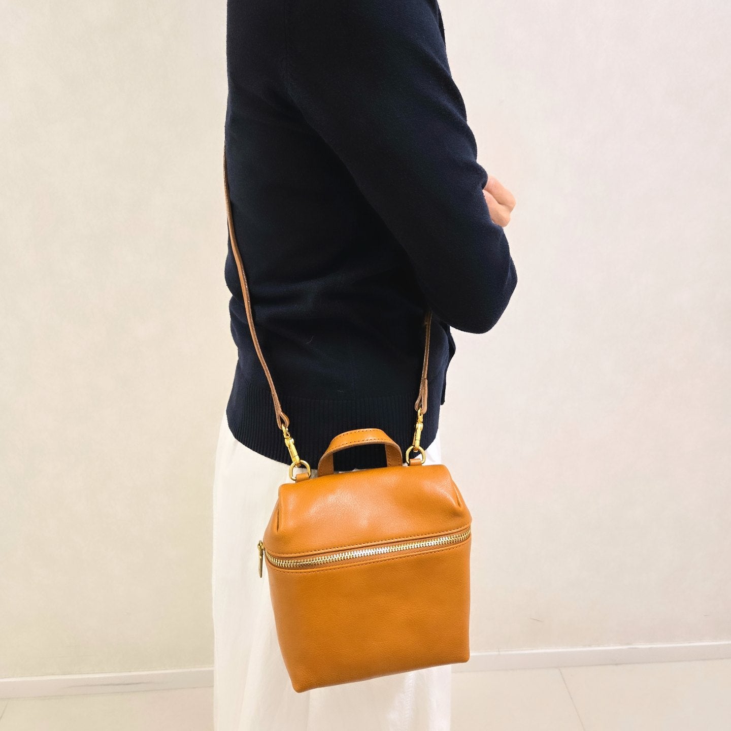 Italy Vegetable Leather Crossbody Bag