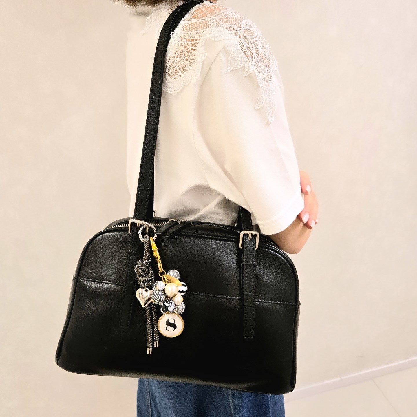 Korea Leather Boston Bag