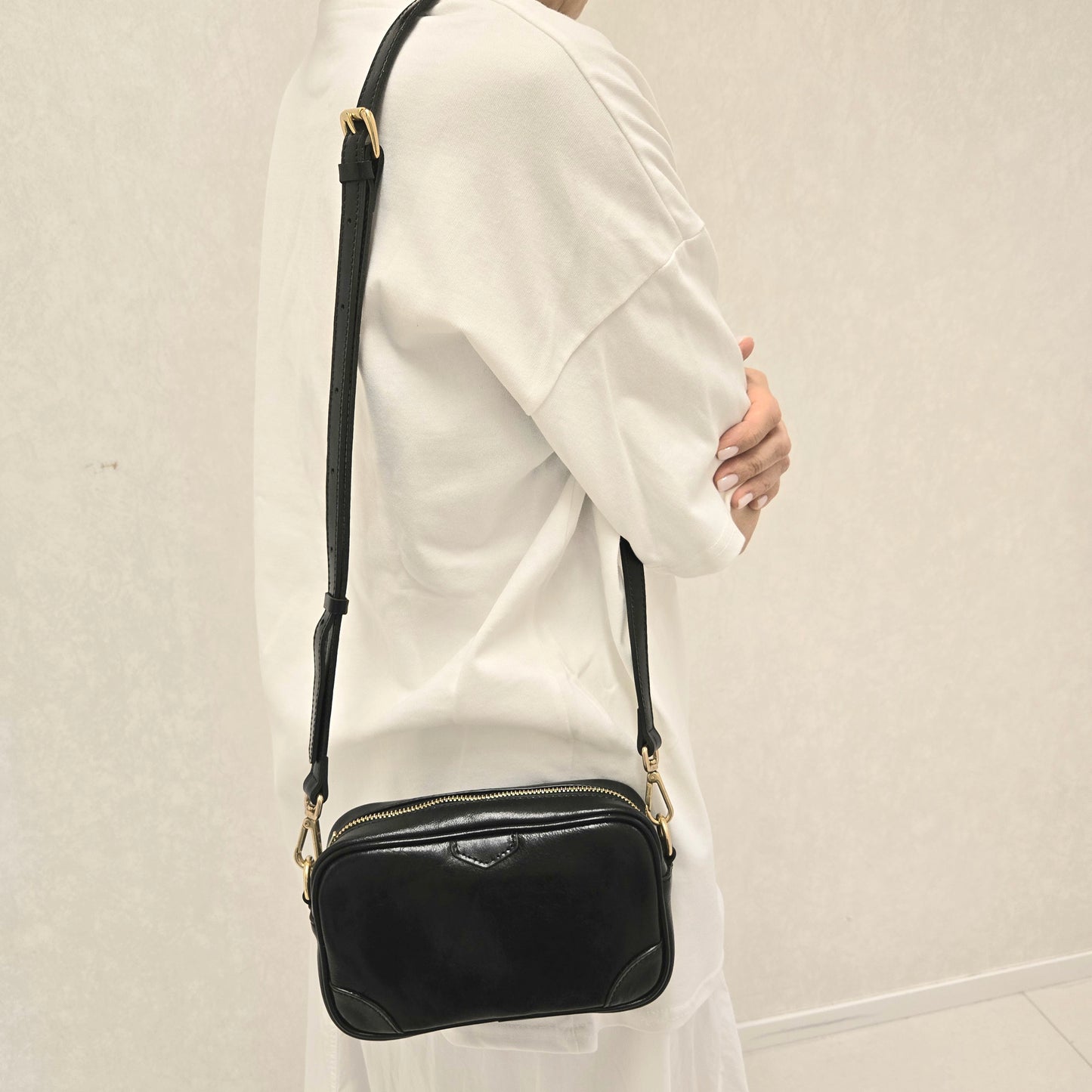 Italy Vegetable Leather Crossbody Bag