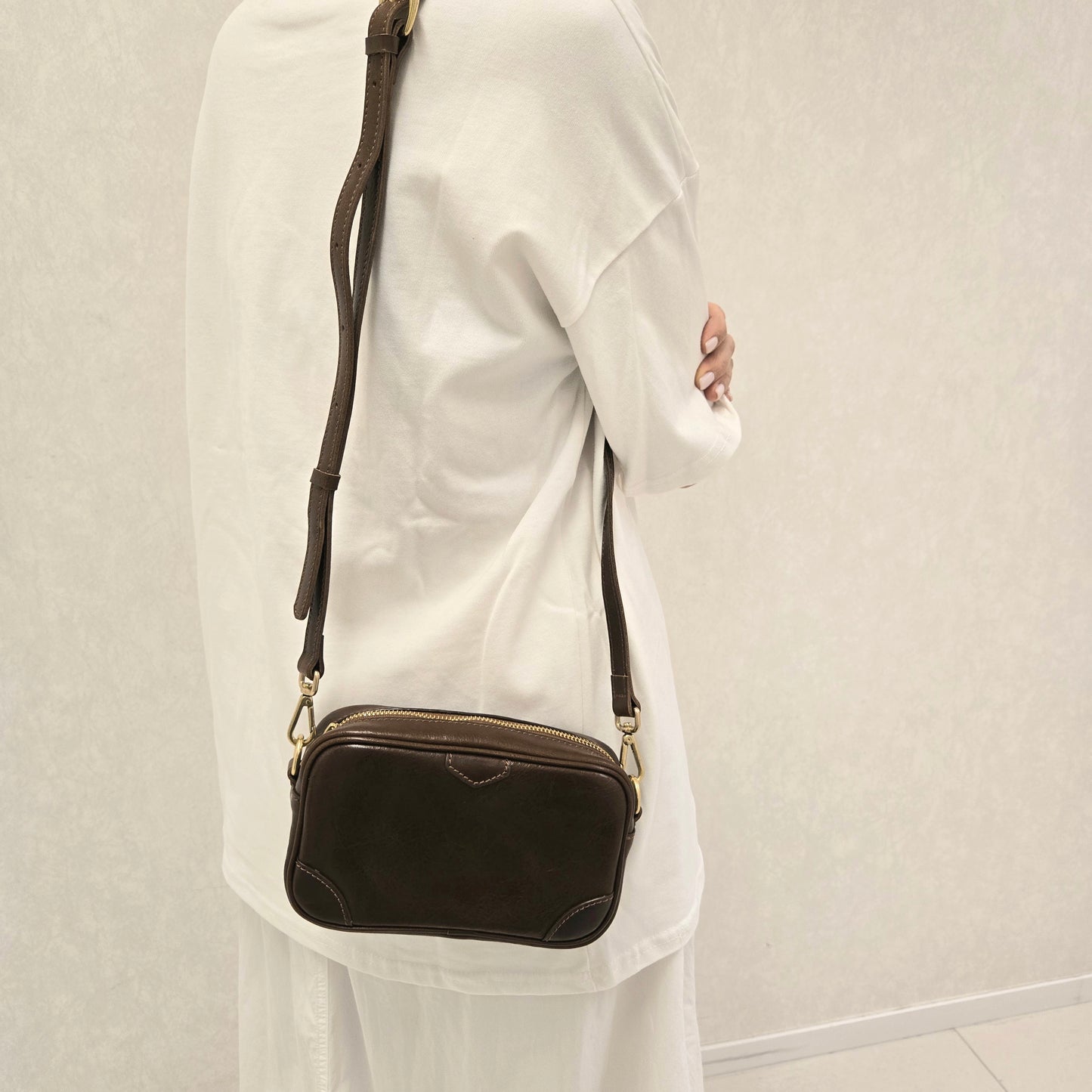 Italy Vegetable Leather Crossbody Bag