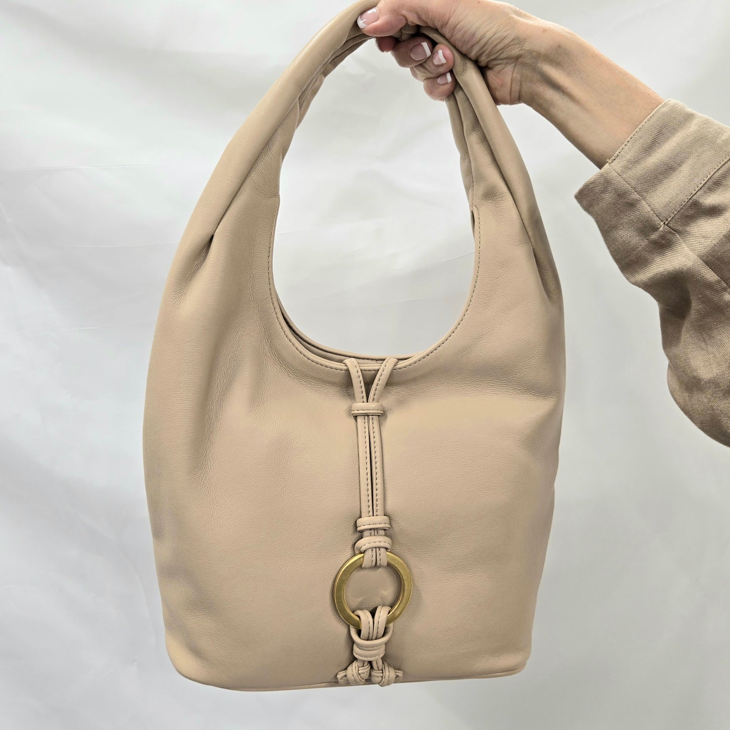 Korea Calf Leather Hobo Bag