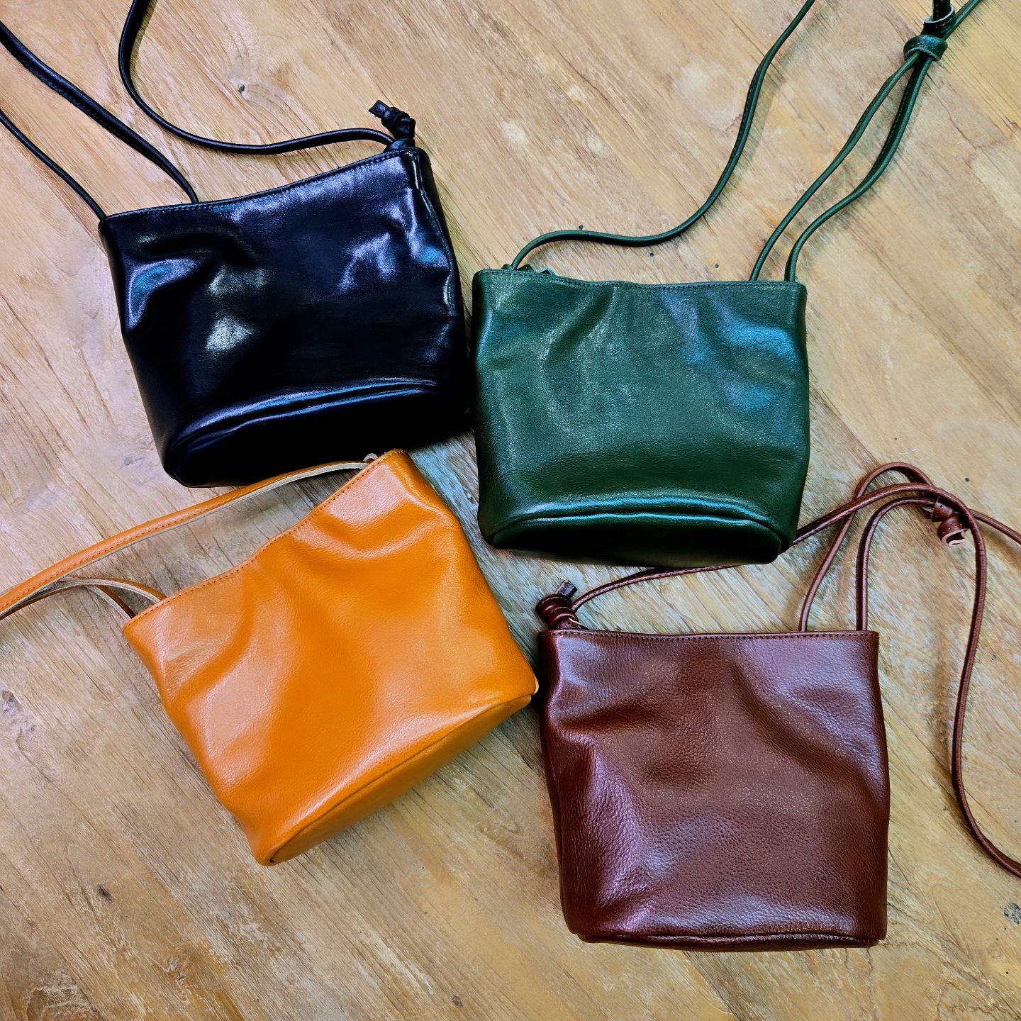 Italy Vegetable Leather Crossbody Bag