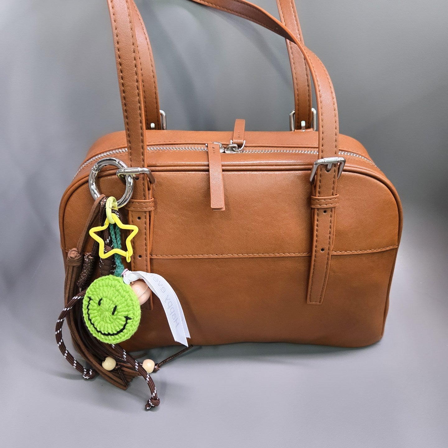 Korea Leather Boston Bag