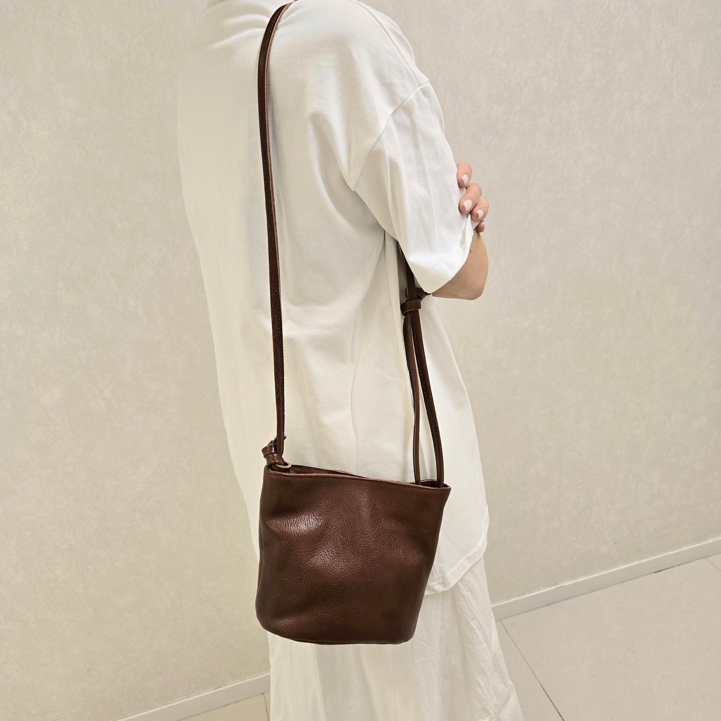 Italy Vegetable Leather Crossbody Bag