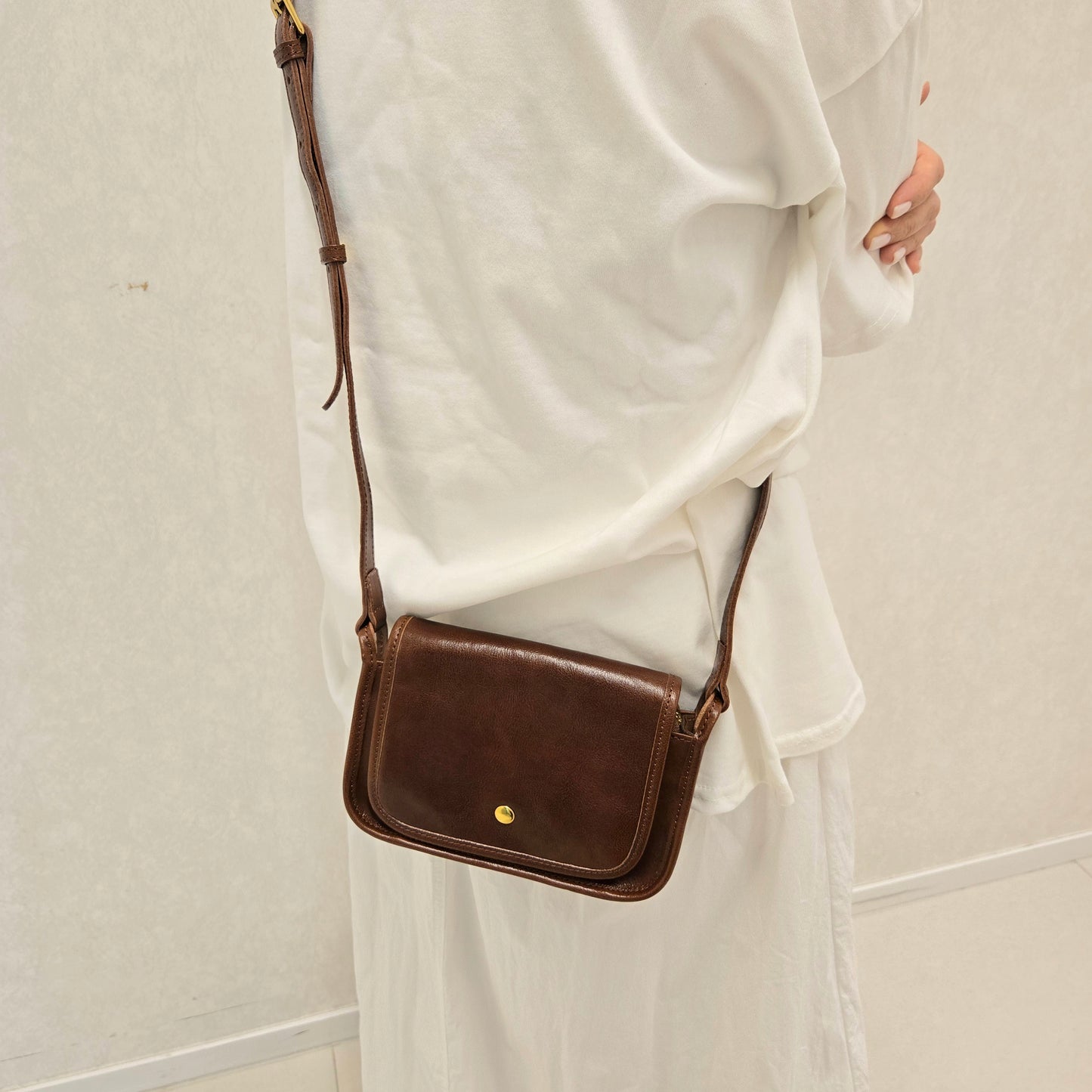 Italy Vegetable Leather Crossbody Bag