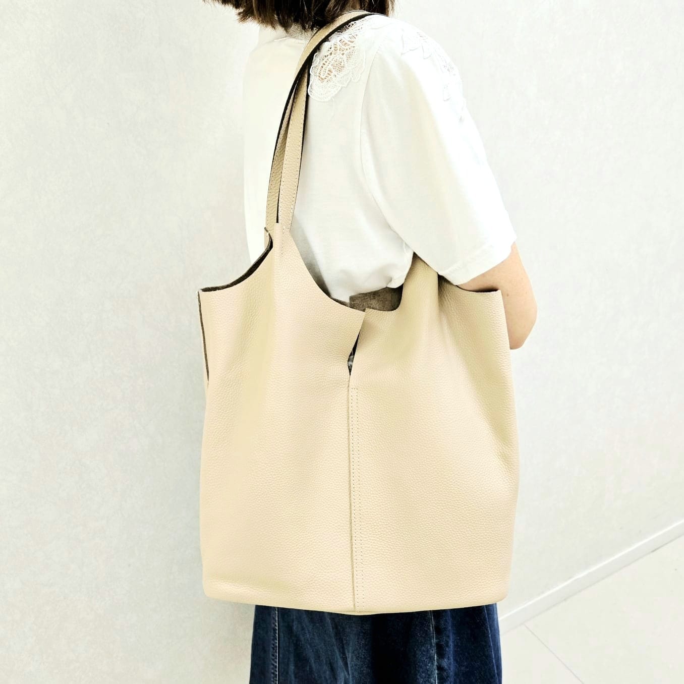 Korea Leather Tote Bag