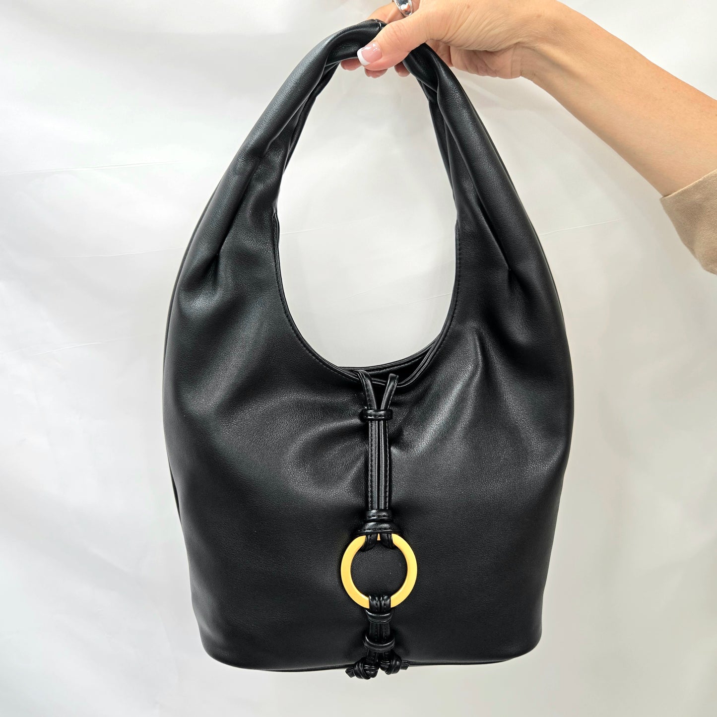 Korea Calf Leather Hobo Bag