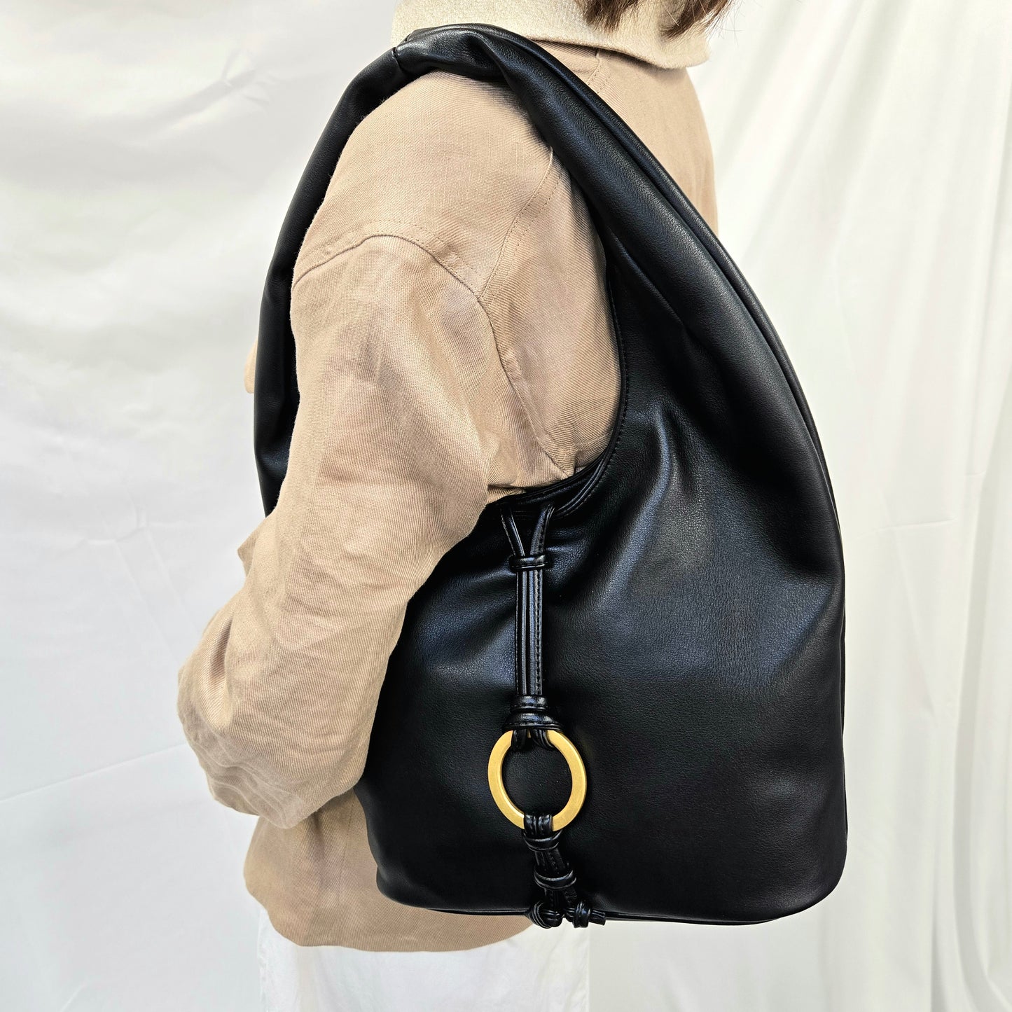 Korea Calf Leather Hobo Bag