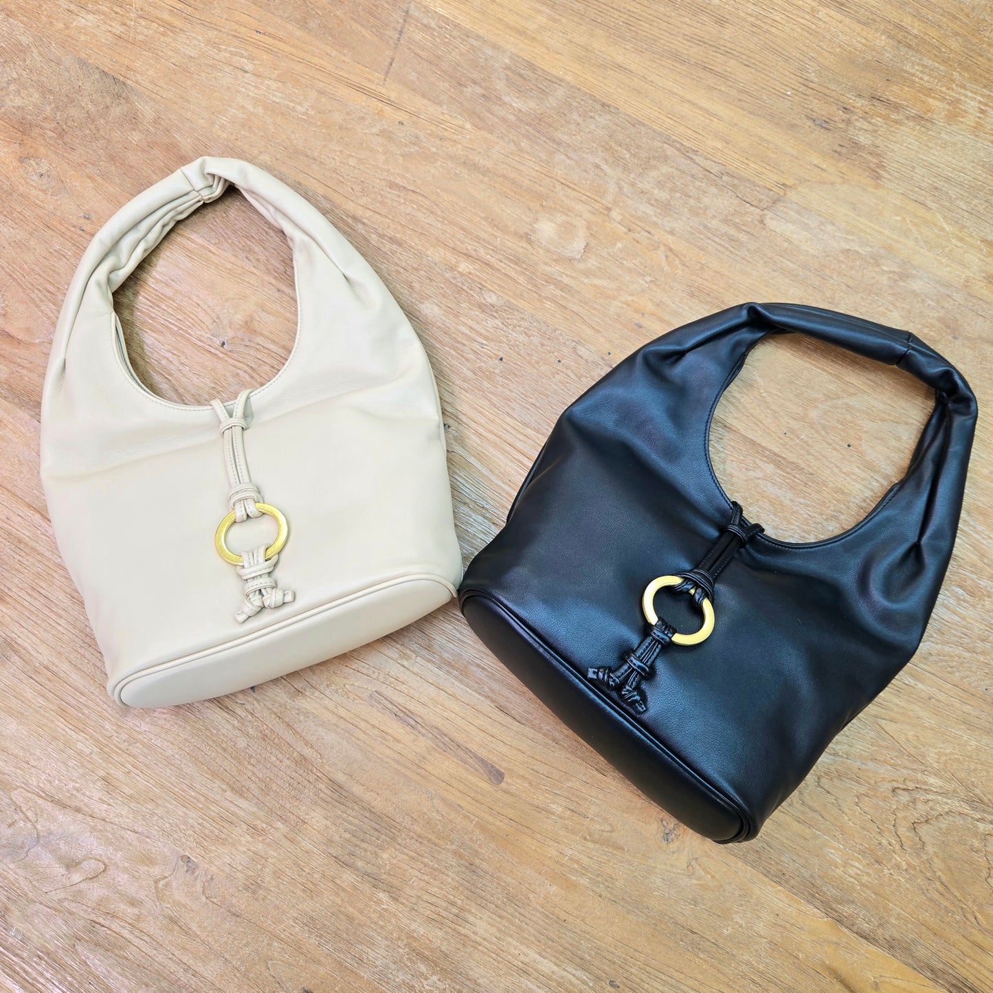 Korea Calf Leather Hobo Bag