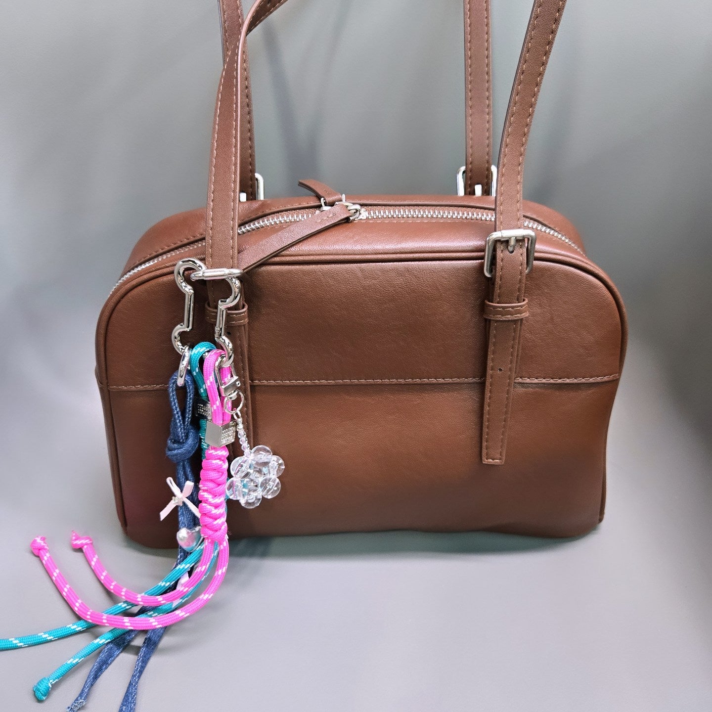 Korea Leather Boston Bag