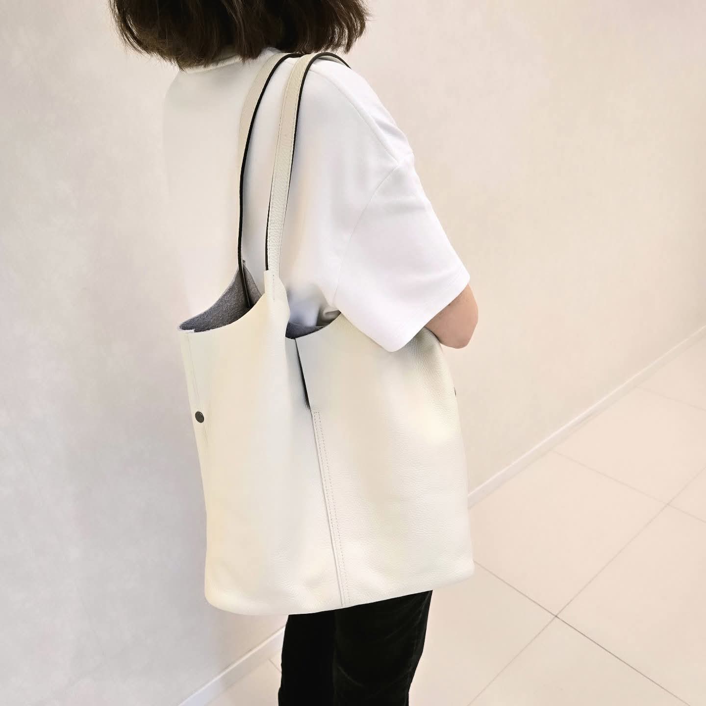 Korea Leather Tote Bag