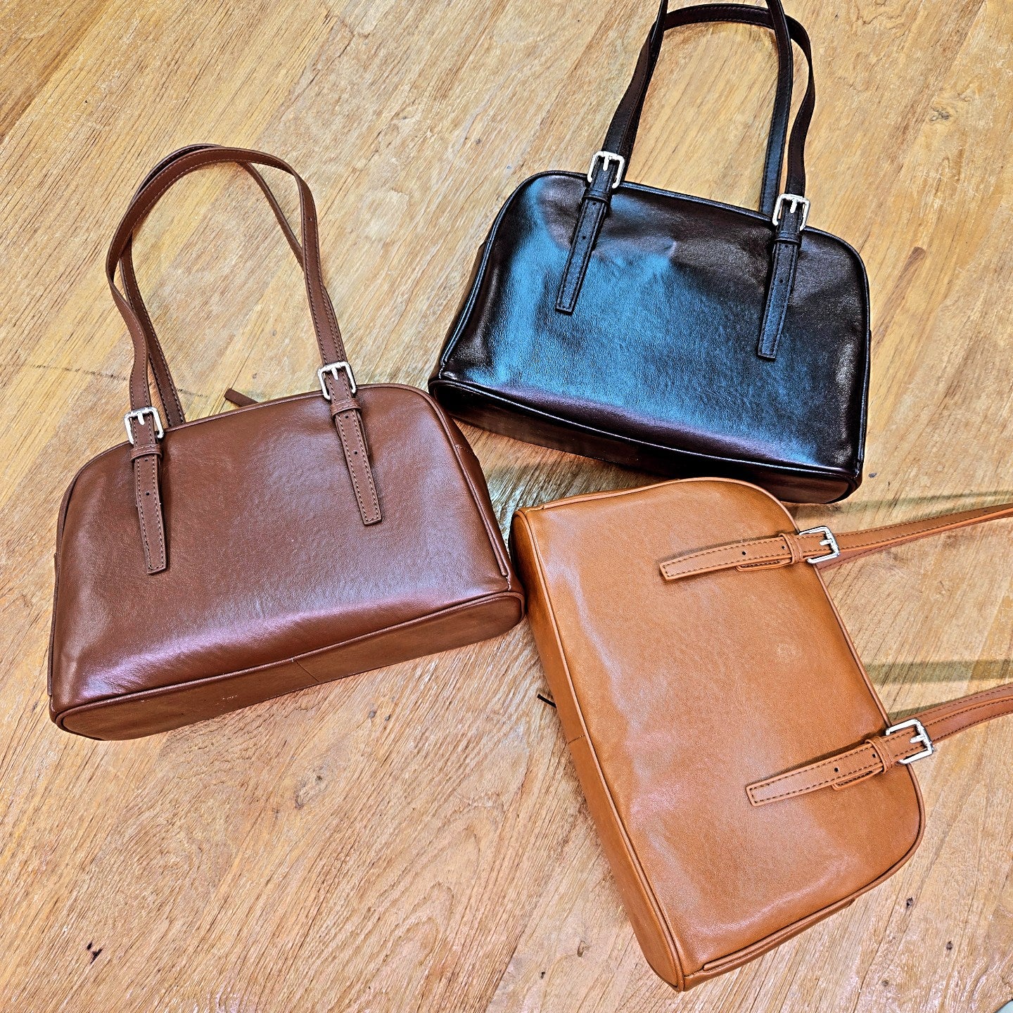 Korea Leather Boston Bag