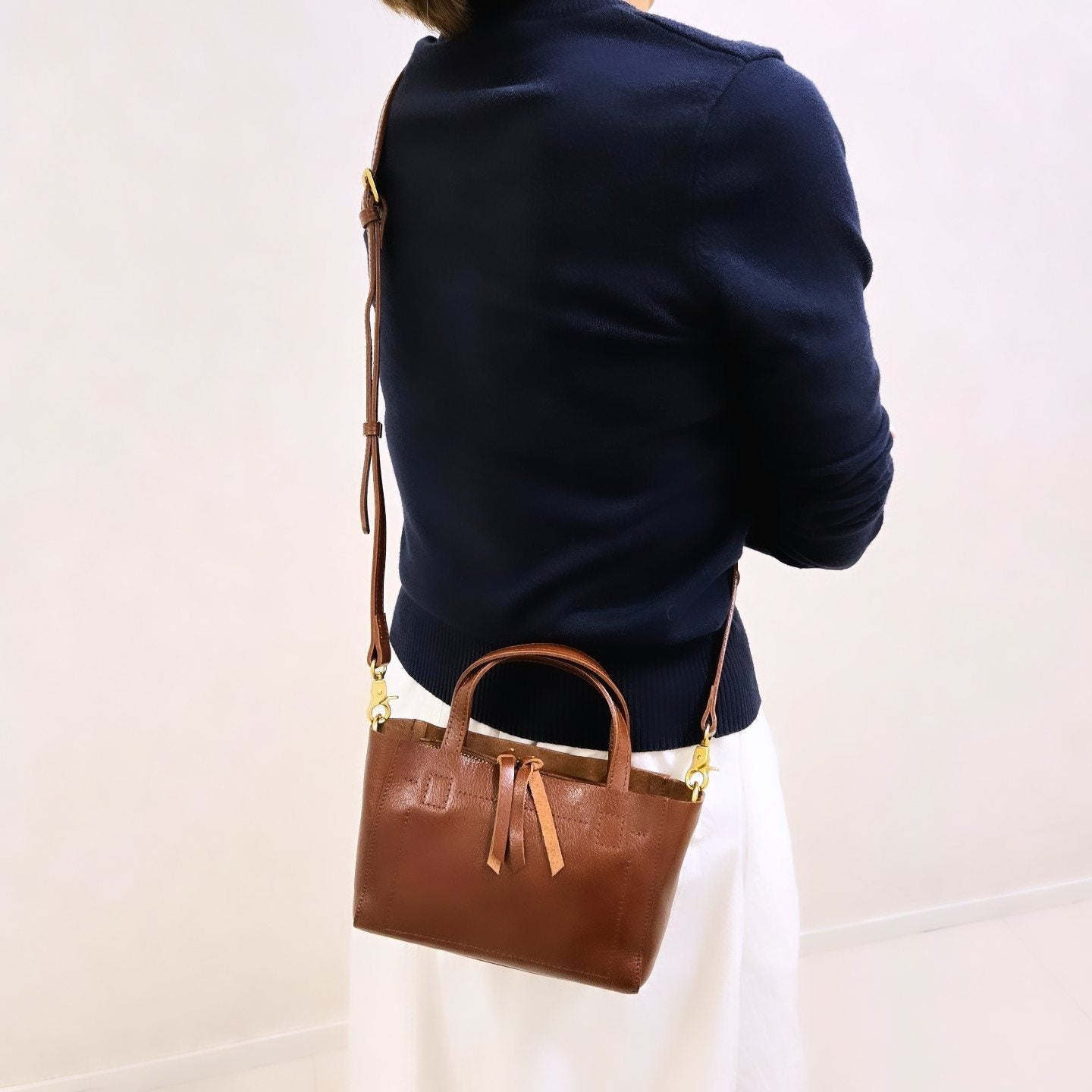 Italy Vegetable Leather Crossbody Bag
