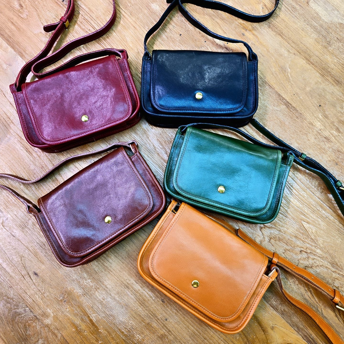 Italy Vegetable Leather Crossbody Bag