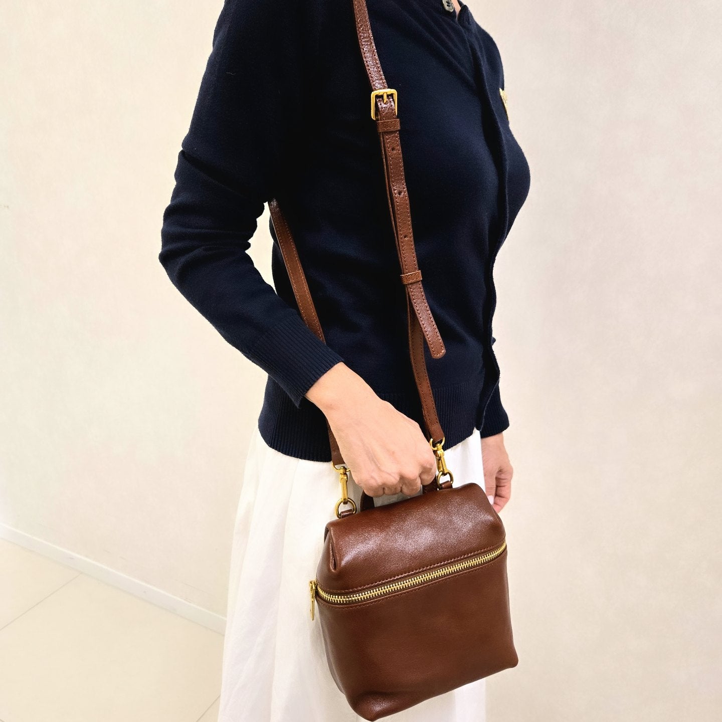 Italy Vegetable Leather Crossbody Bag