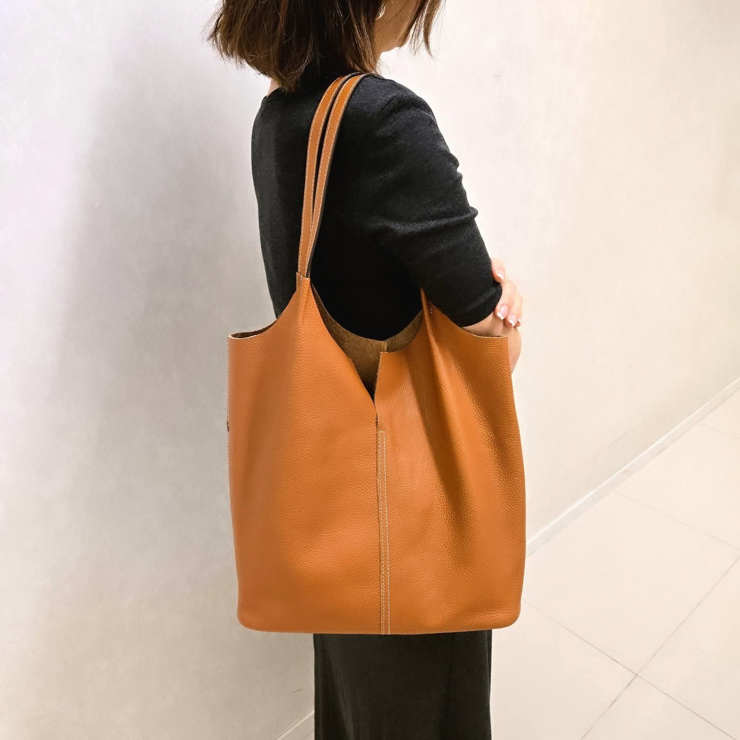Korea Leather Tote Bag