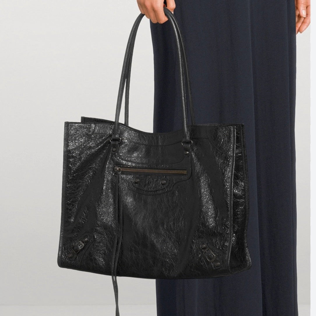 Korea Cow Leather City Tote