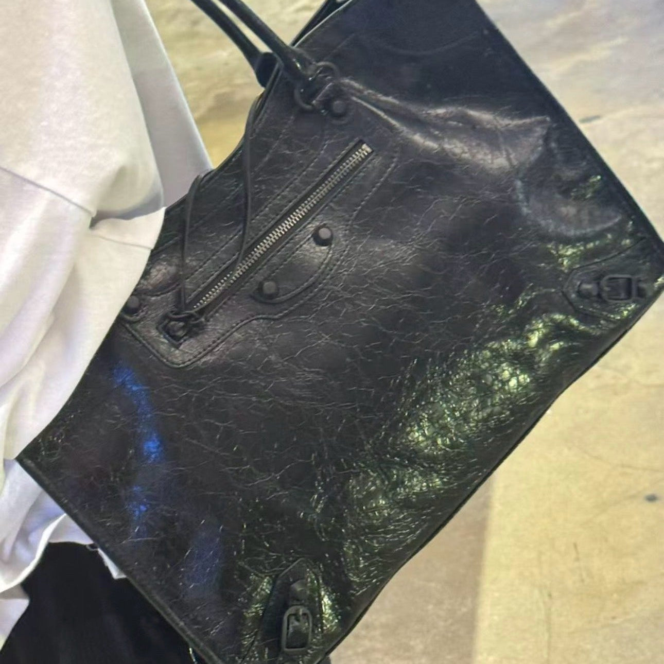 Korea Cow Leather City Tote