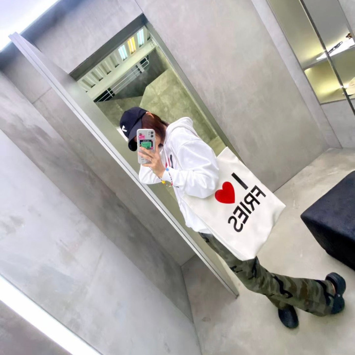 I Love Fries tote