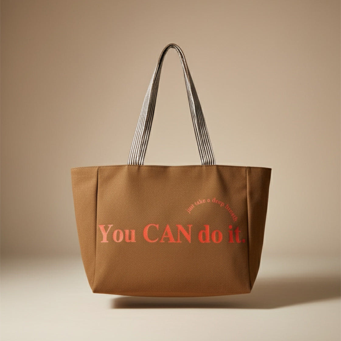 Reversible cotton canvas beach tote