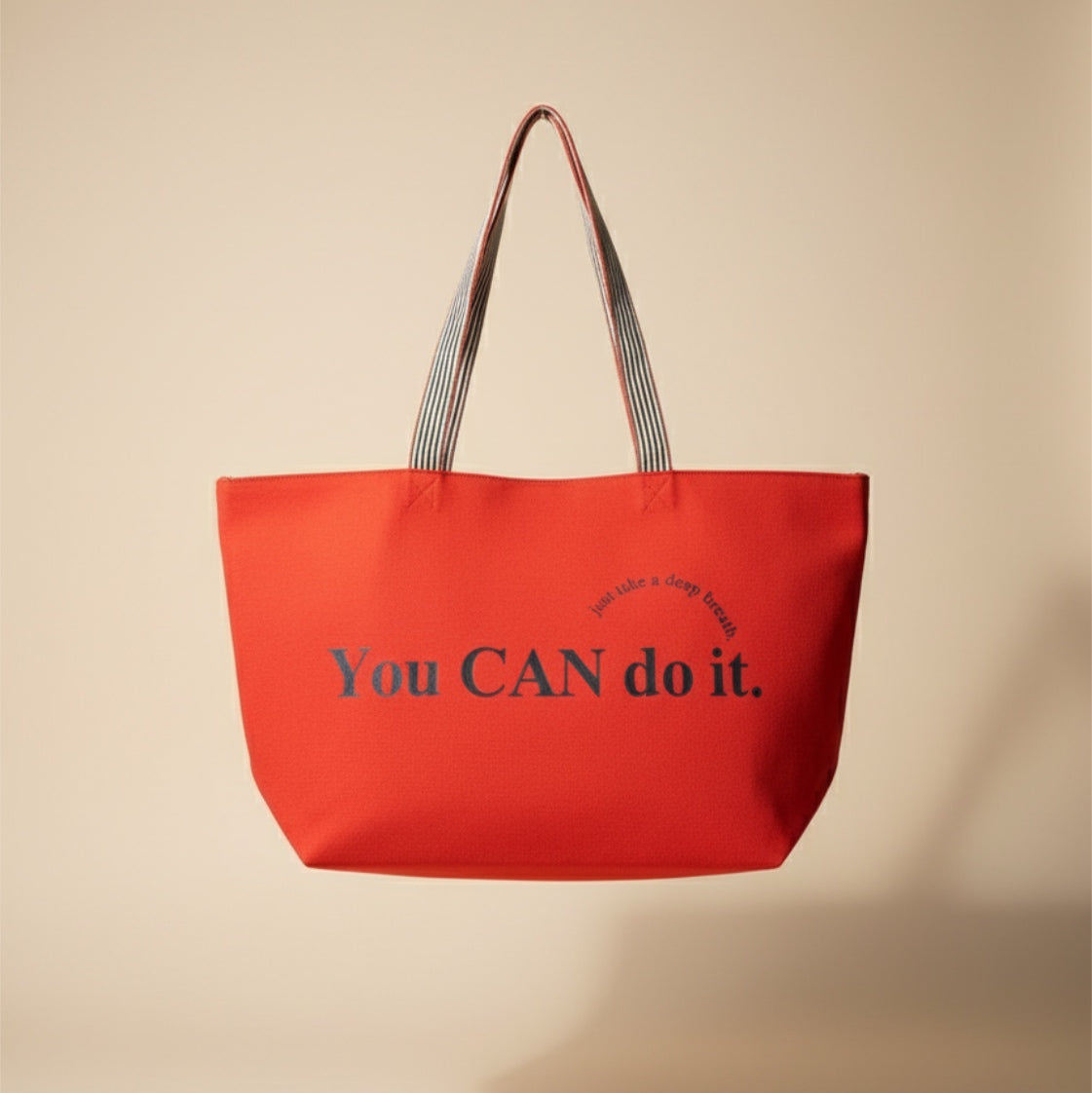 Reversible cotton canvas beach tote