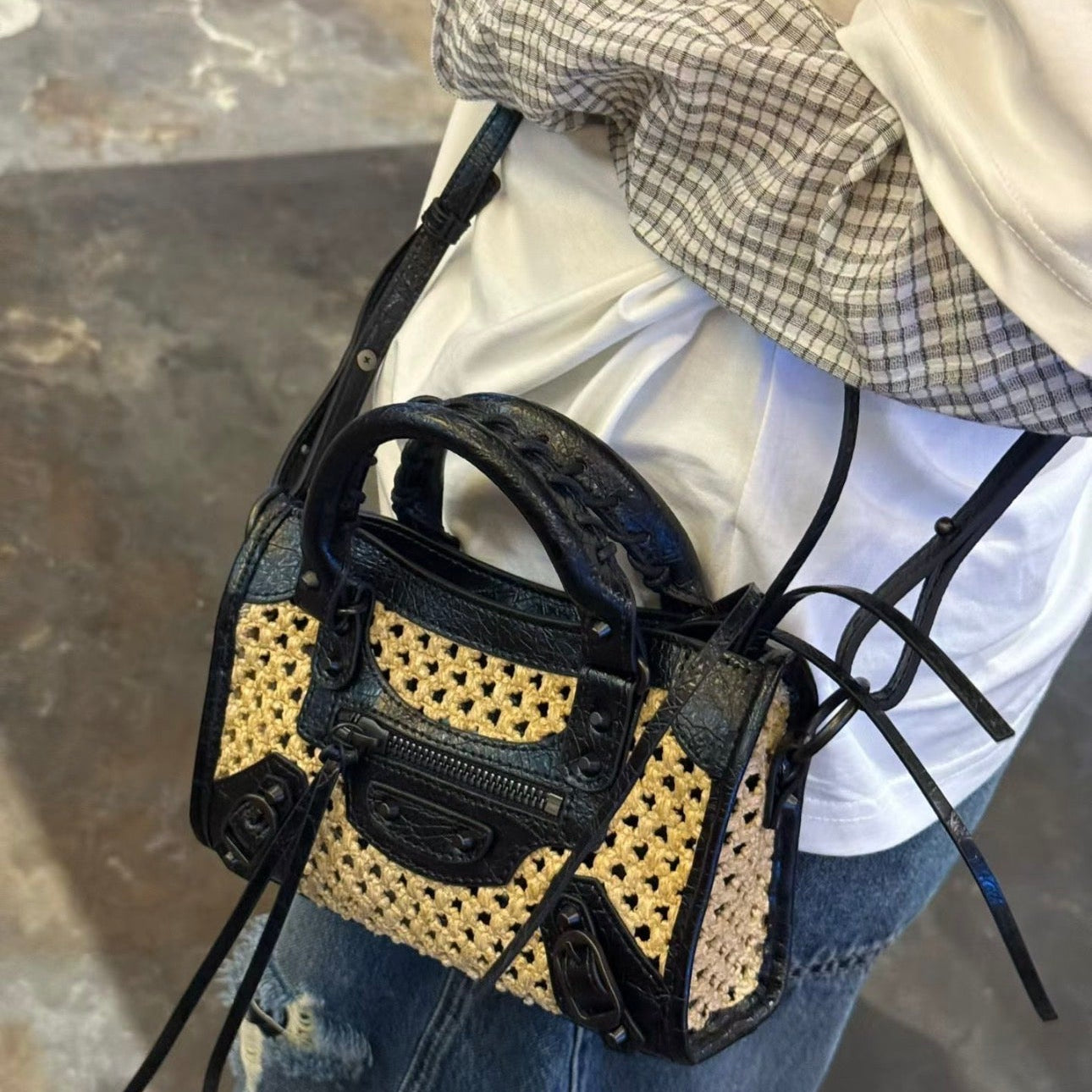 Raffia City Bag