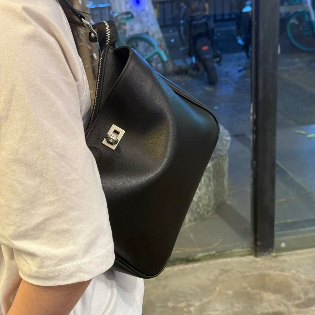 Korea Cow Leather Rodeo Hobo