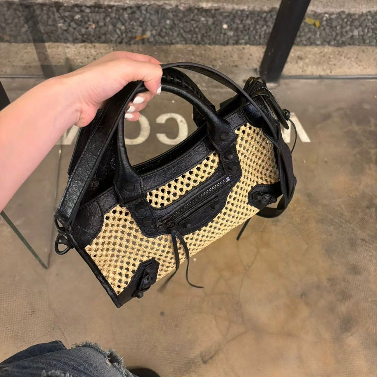 Raffia City Bag