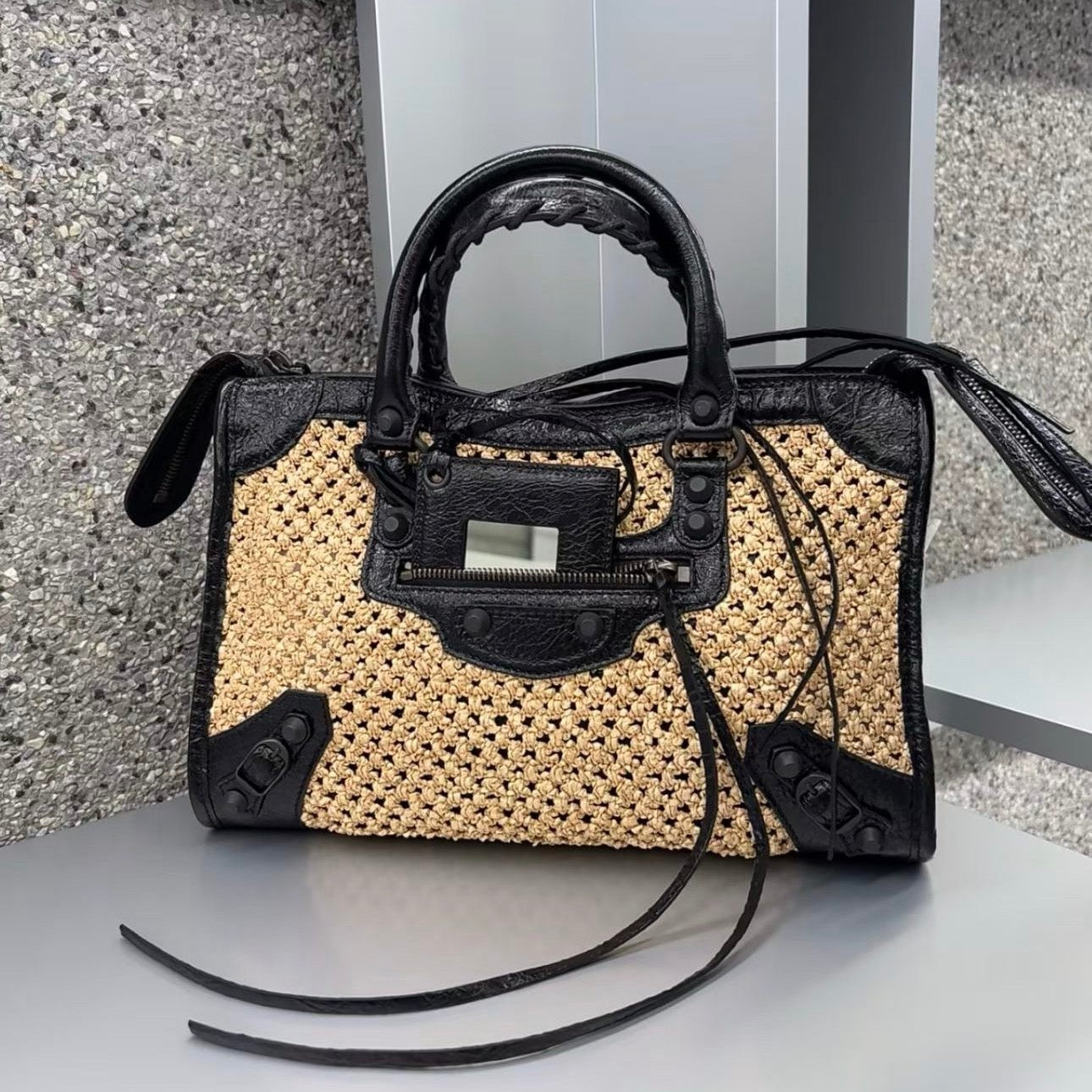 Raffia City Bag