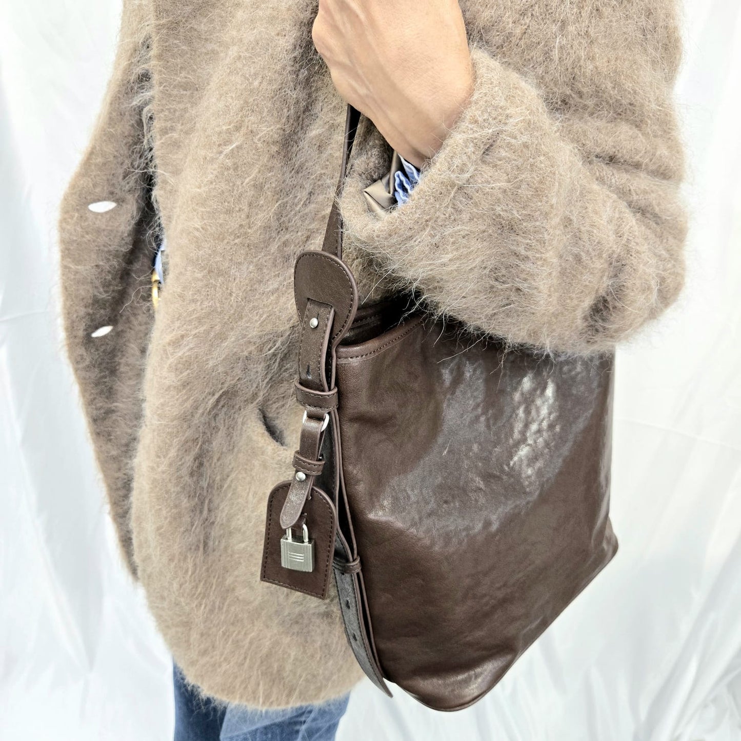 Korea Vintage Polish Leather Shoulder Bag