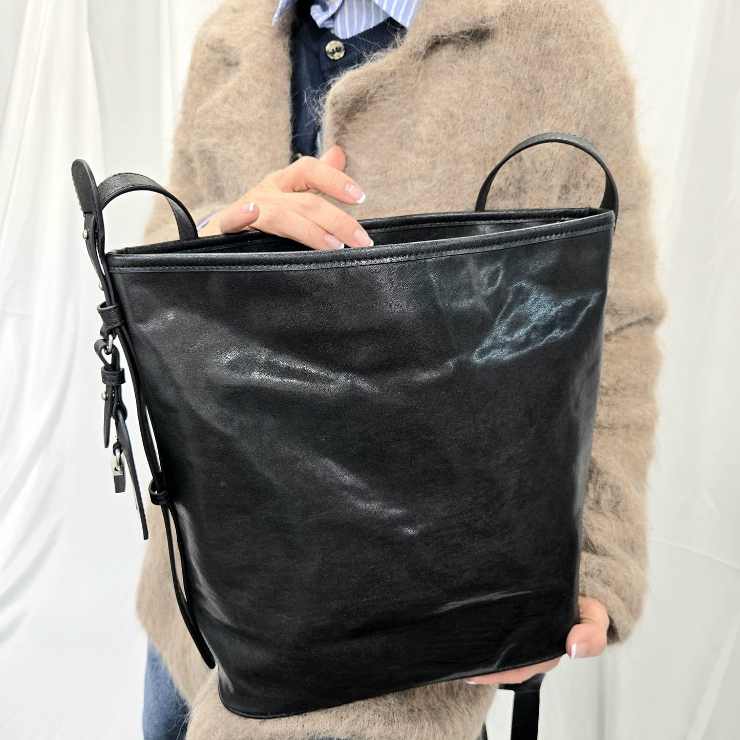 Korea Vintage Polish Leather Shoulder Bag