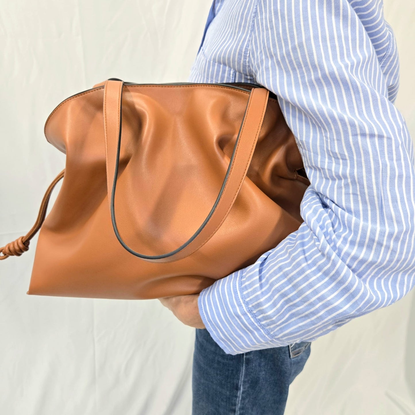Korea Soft Calf Leather Tote Bag