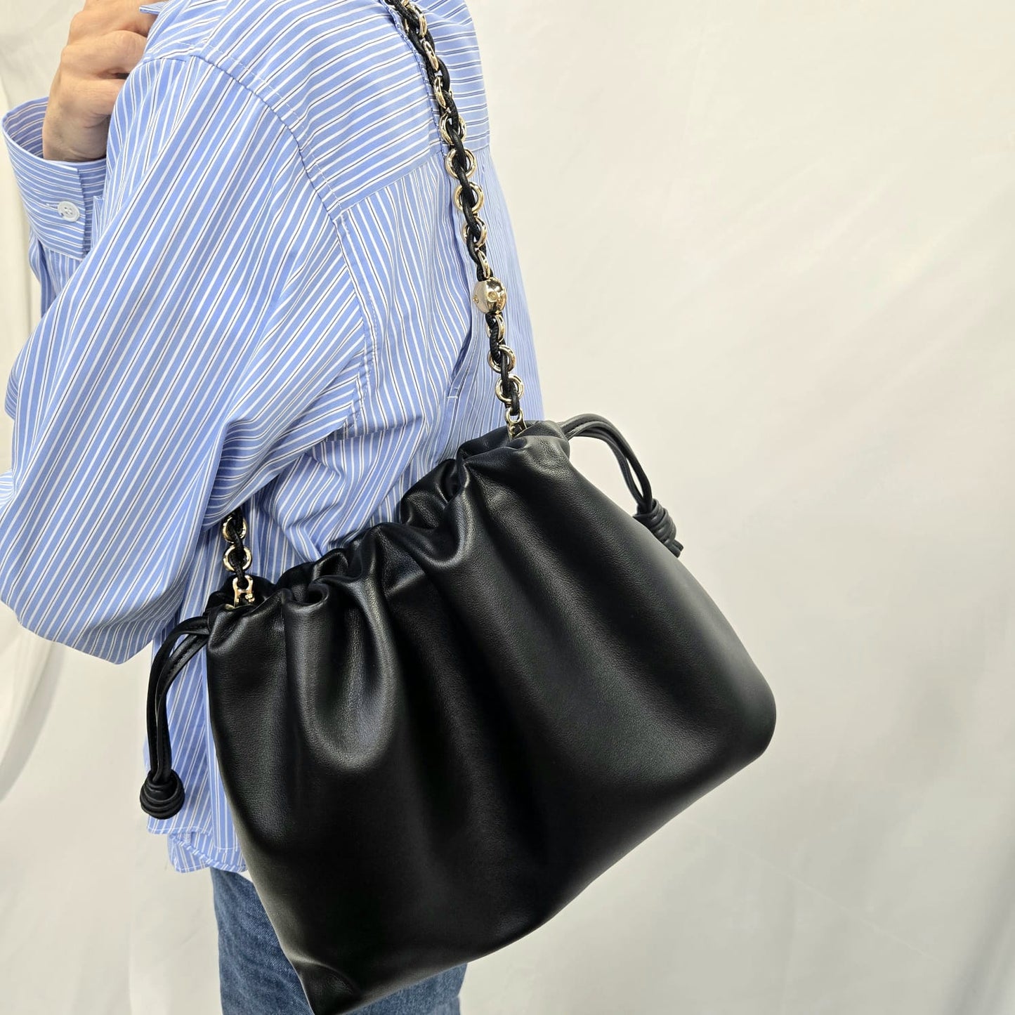 Korea Soft Calf Leather Chain Purse