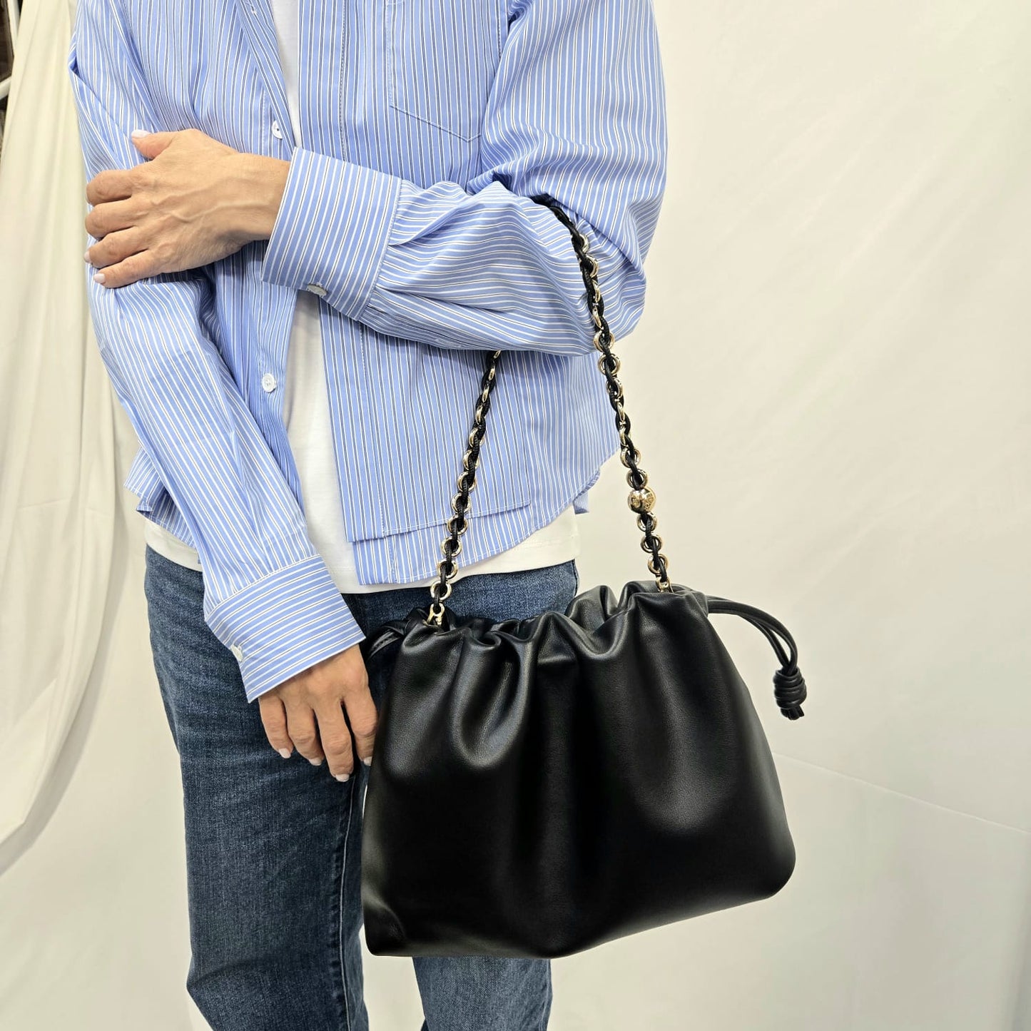 Korea Soft Calf Leather Chain Purse