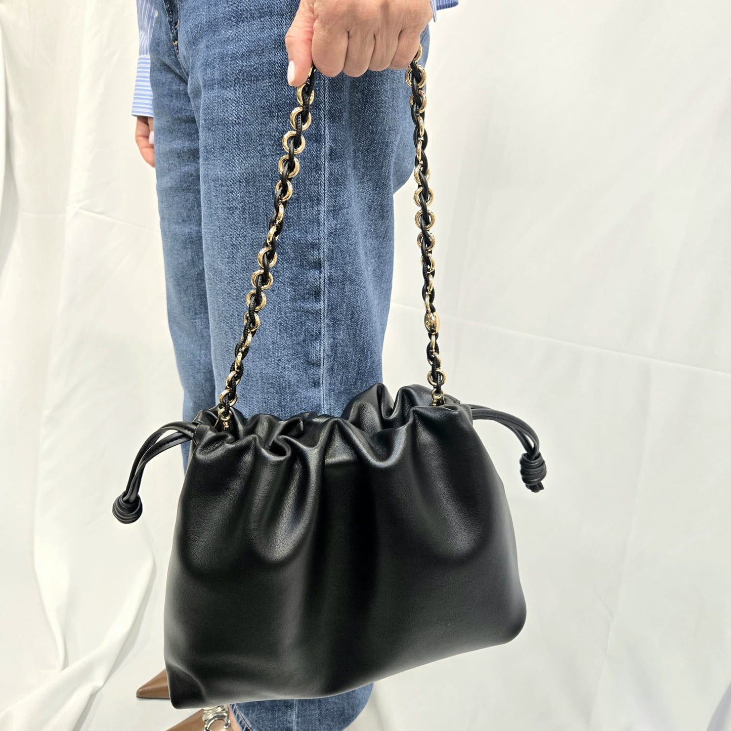 Korea Soft Calf Leather Chain Purse