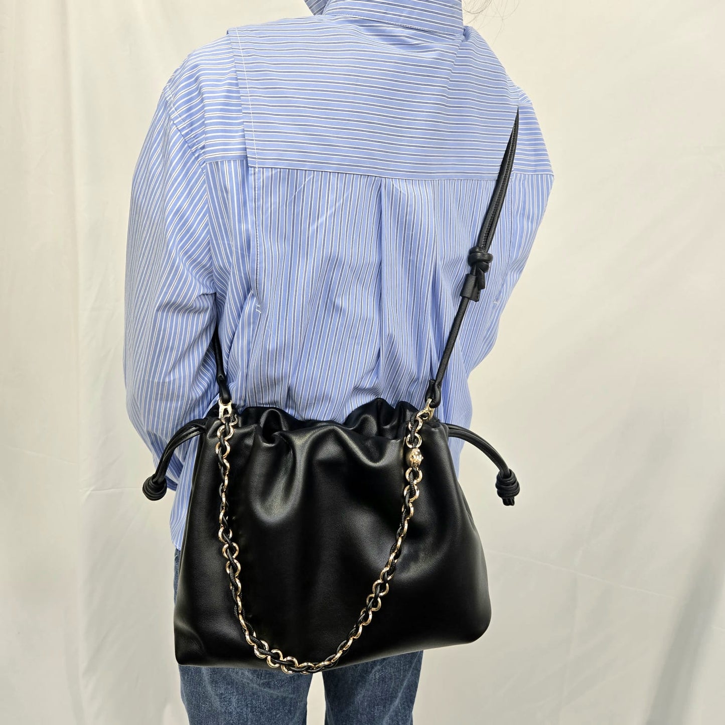 Korea Soft Calf Leather Chain Purse