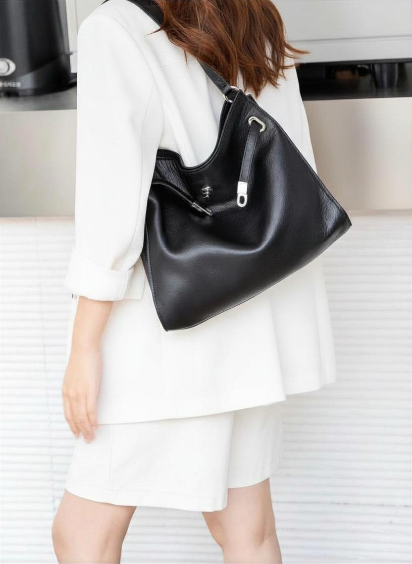 Korea Cow Leather Belt Soft Structural Bag