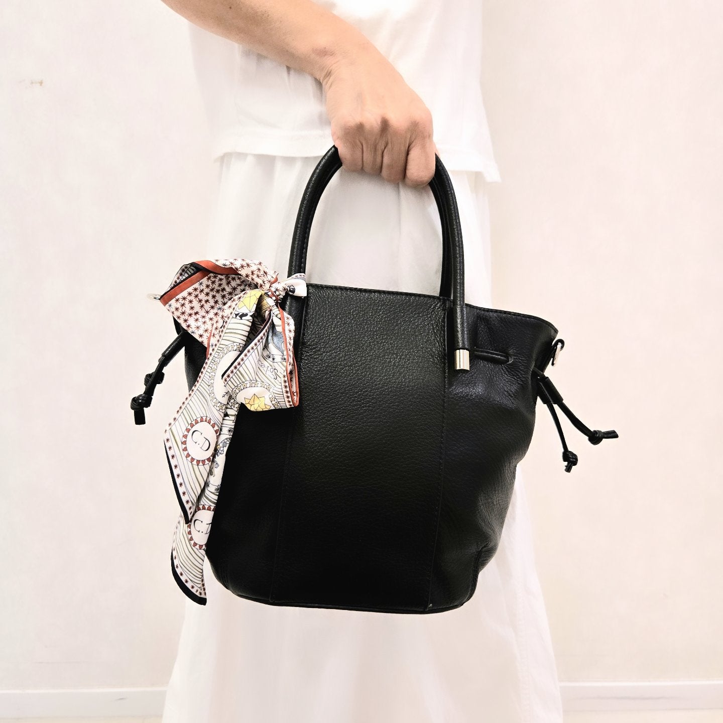 Korea Soft Pebble Leather Bucket Bag
