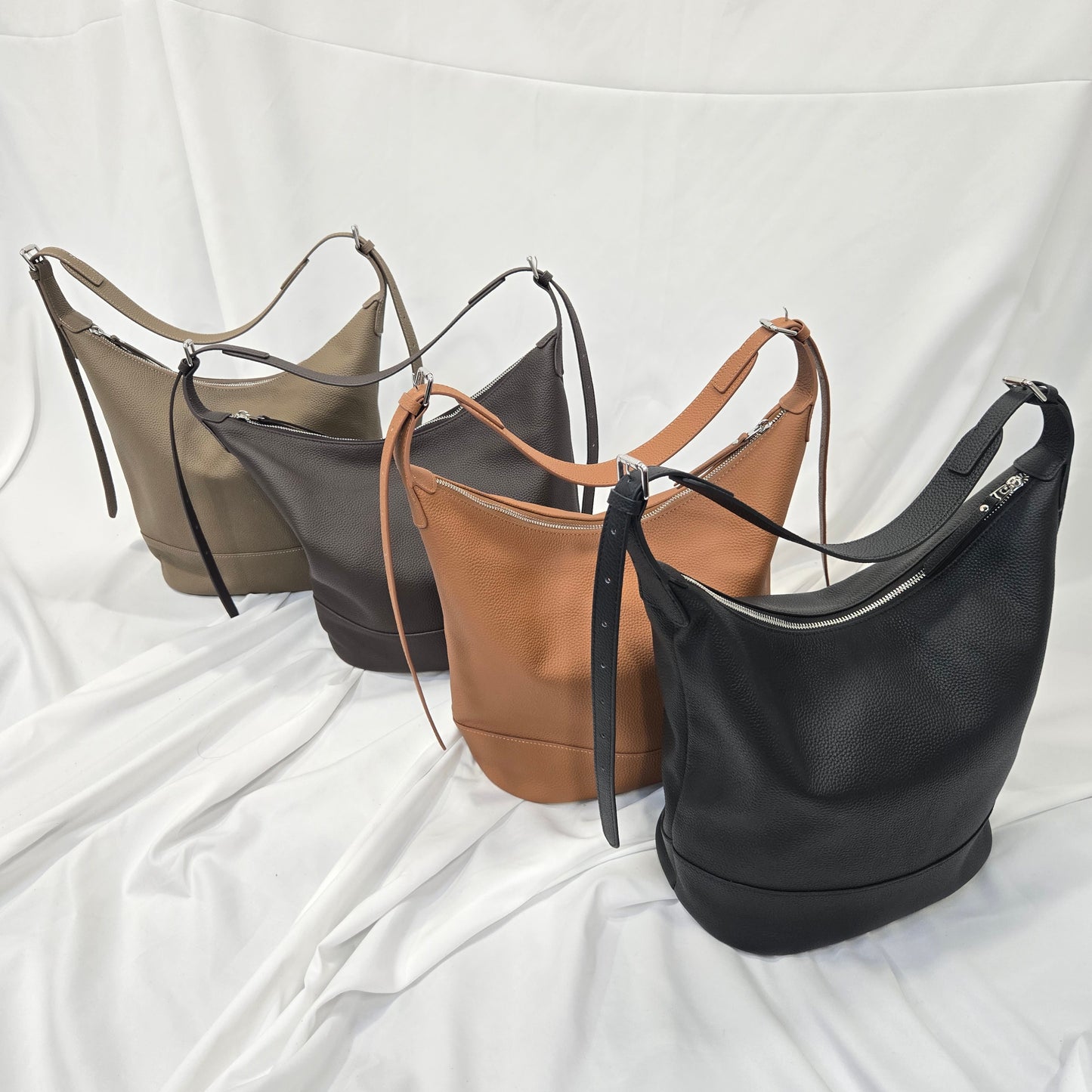 Korea Soft Pebble Leather Hobo Bag