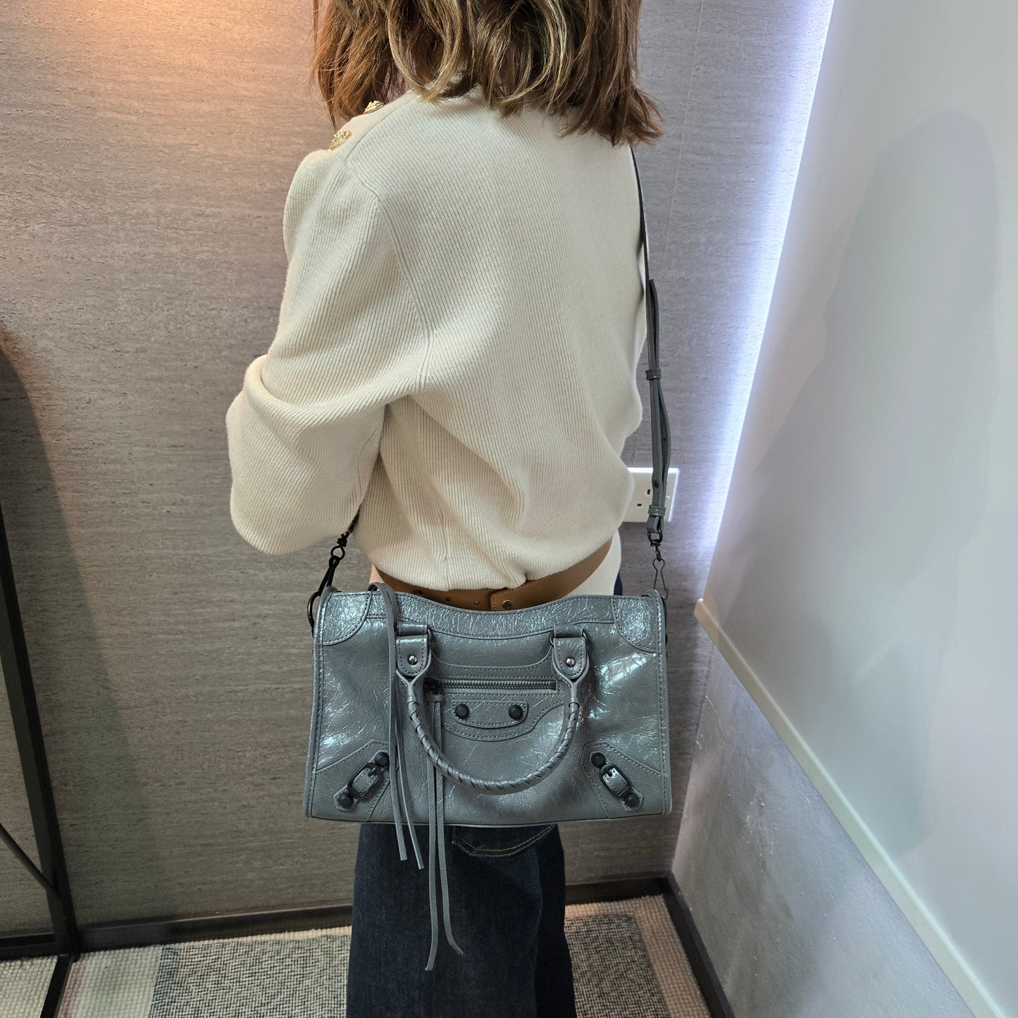 Korea Cow Leather City Crossbody (Small)