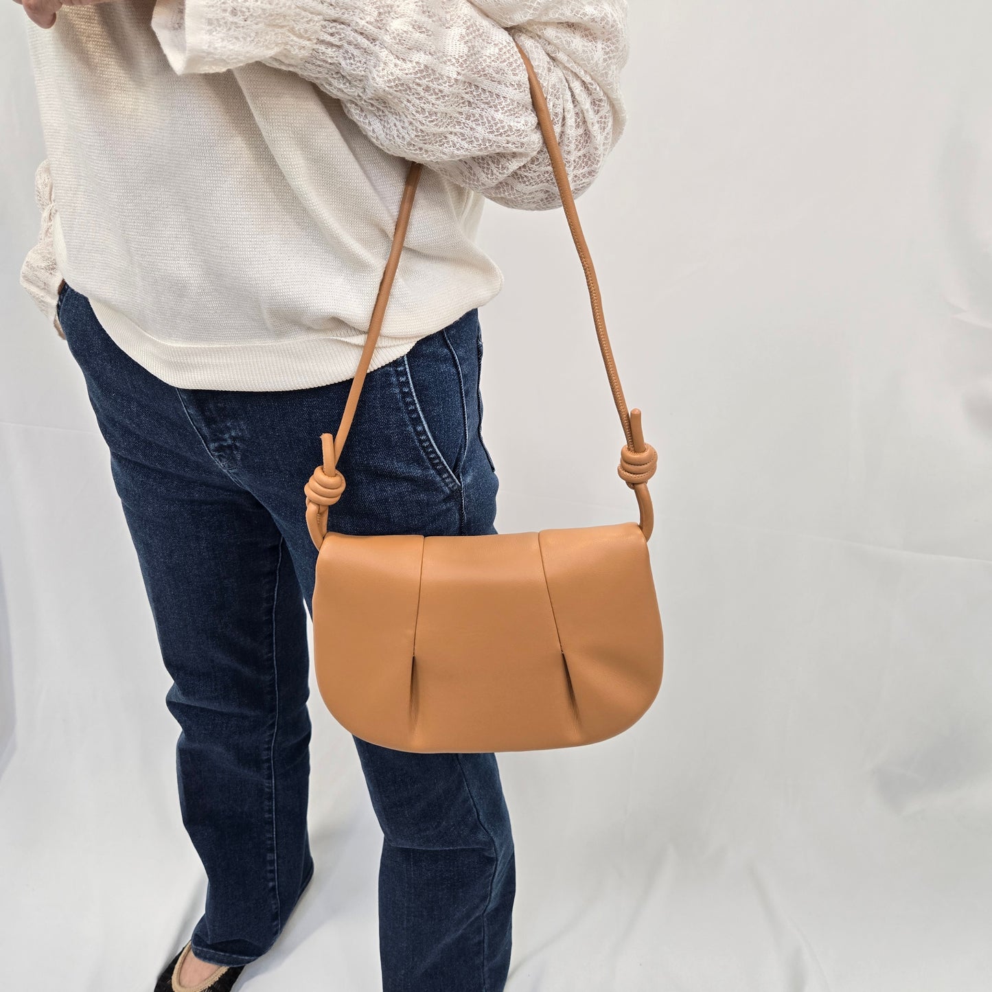 Korea Soft Calf Leather Crossbody Bag