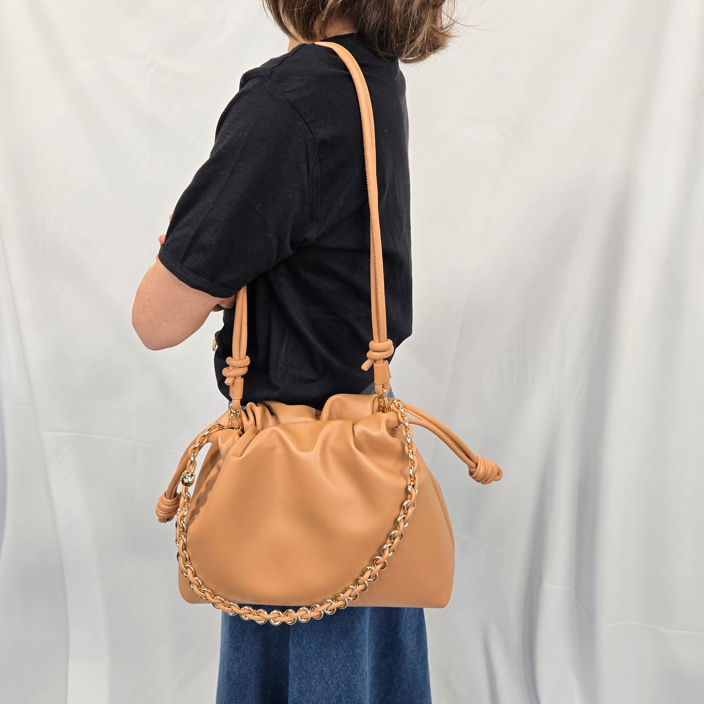 Korea Soft Calf Leather Chain Purse