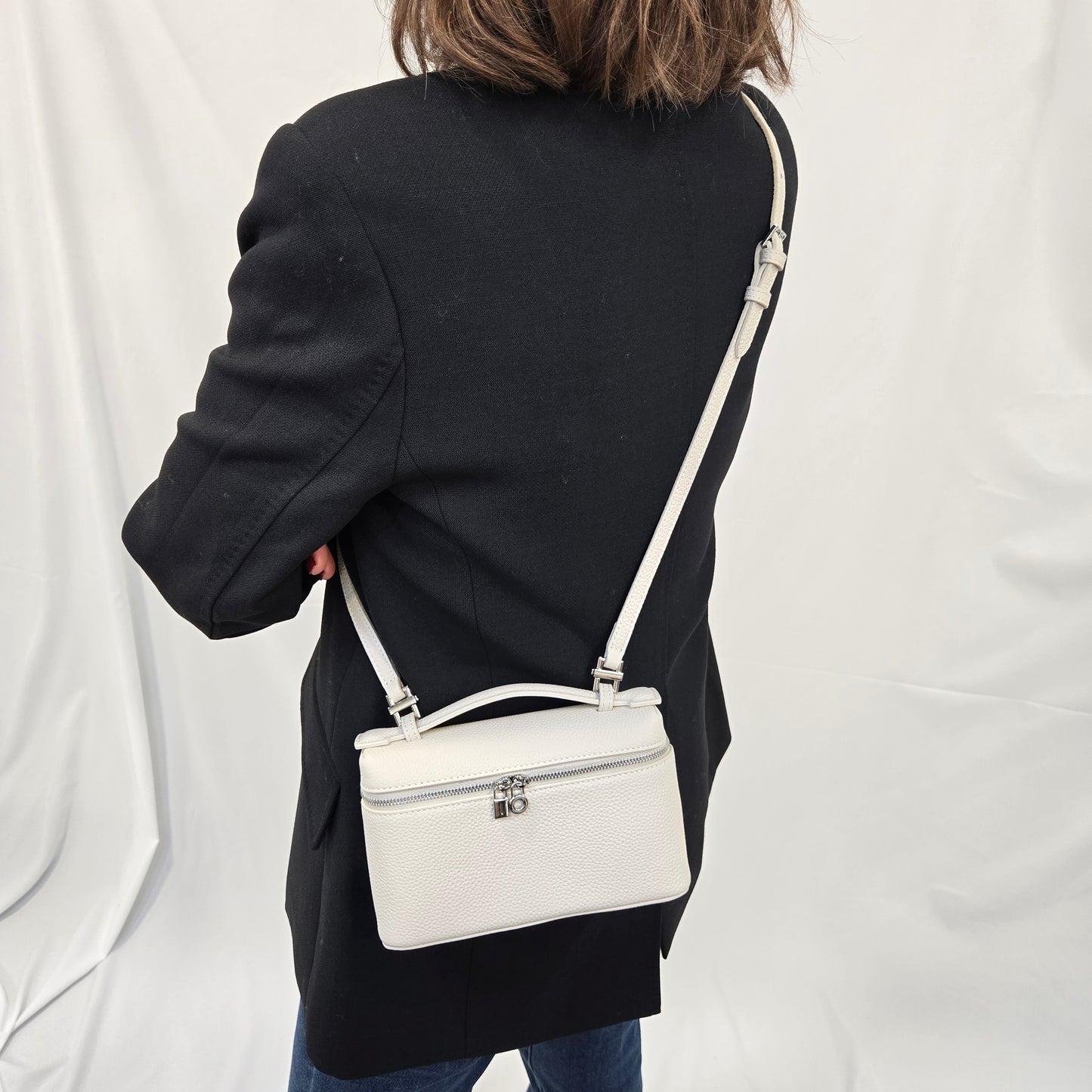 Korea Soft Pebble Leather Zipper Pouch 