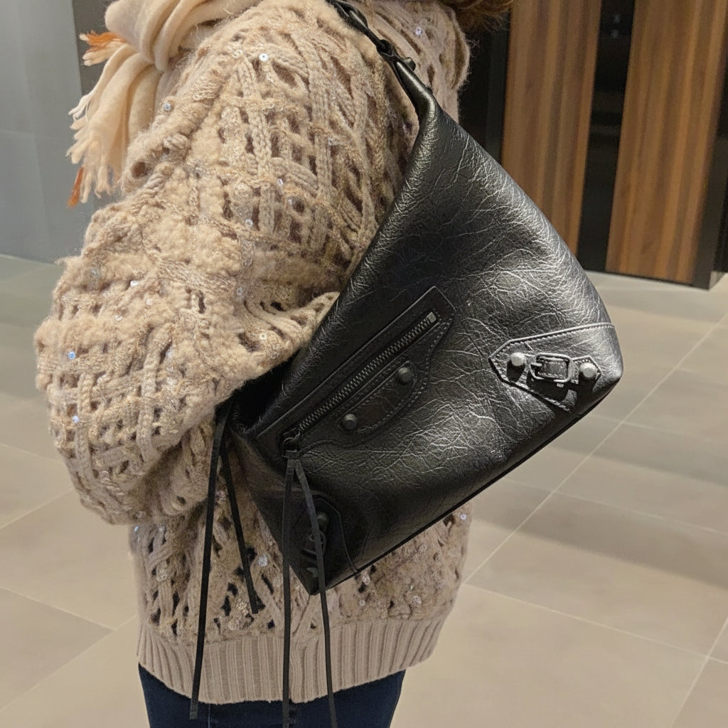 Cow Leather City Hobo (Medium size)