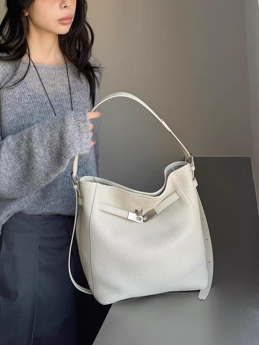 Korea Cow Leather Kelly Bucket