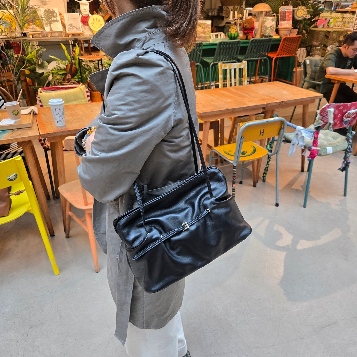 Korea Lamb Leather Shoulder Bag (Large)